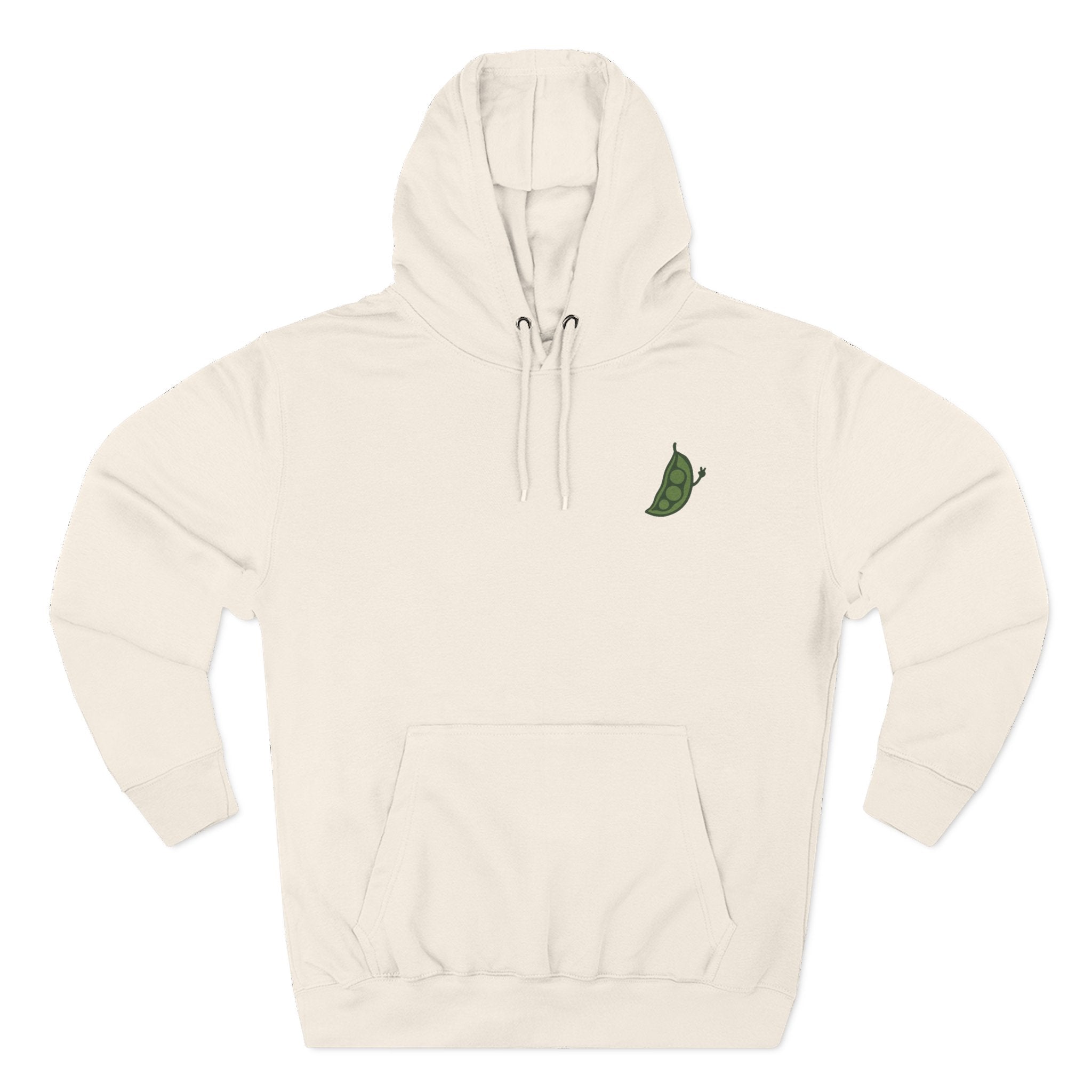 Peas Out Hoodie — Cute Running Pea Graphic Fleece Pullover