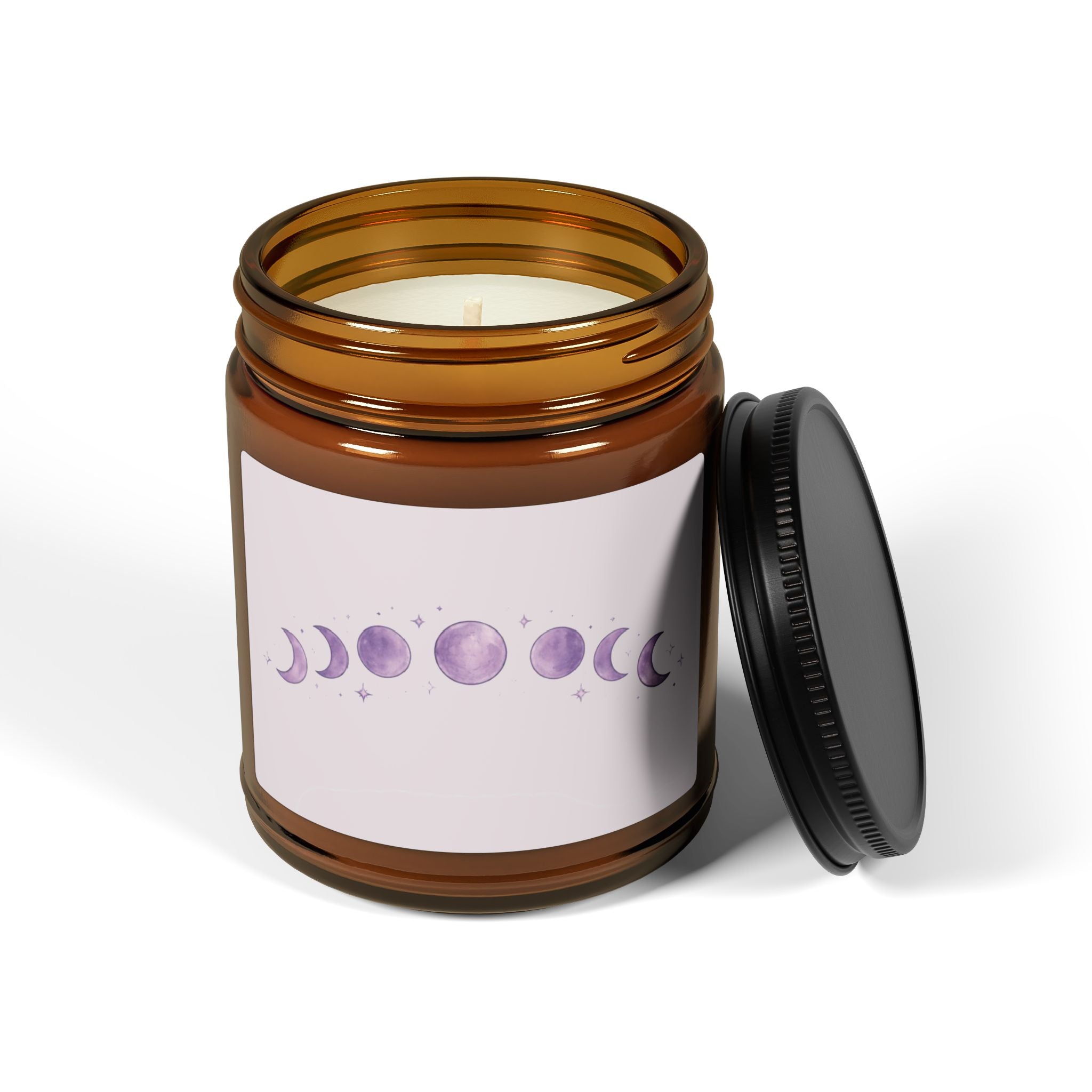 Moon Soy Candle — Amber Jar Aromatherapy Candle