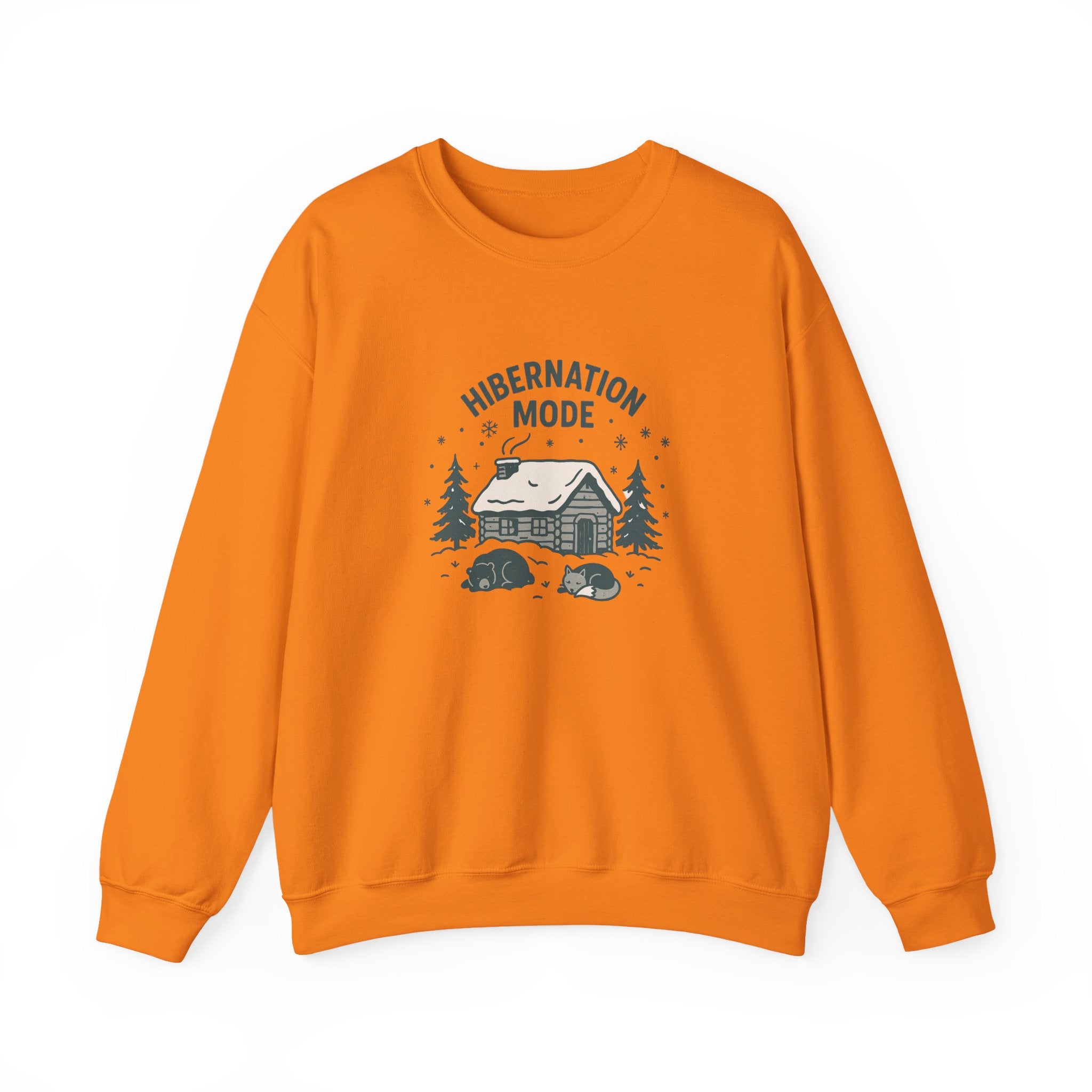 Hibernation Mode Sweatshirt — Cozy Cabin Winter Crewneck