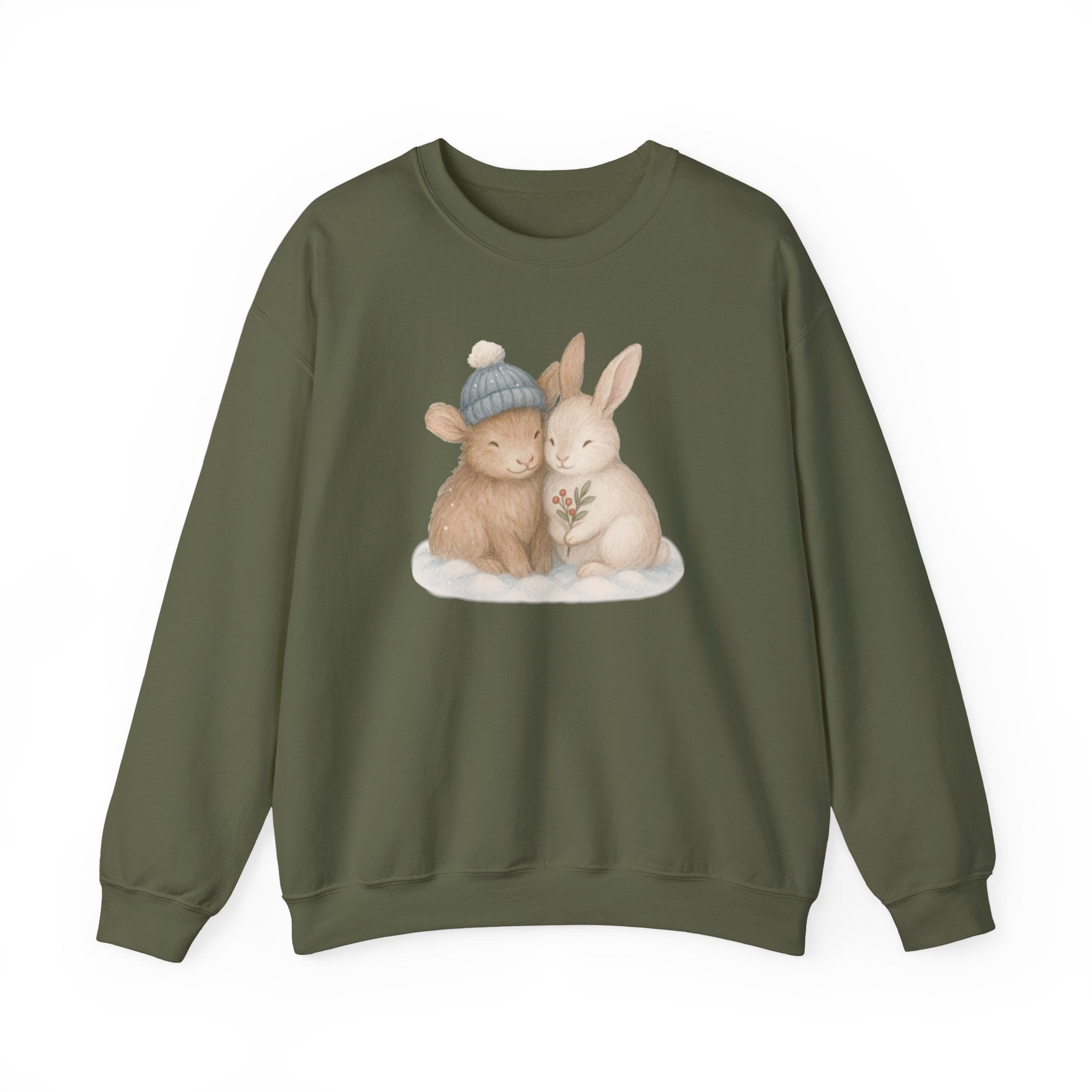 Cozy Woodland Bunnies Sweatshirt