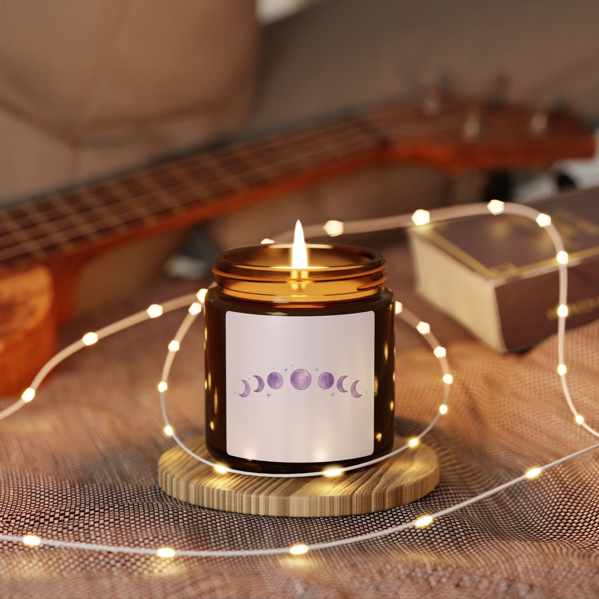 Moon Soy Candle — Amber Jar Aromatherapy Candle