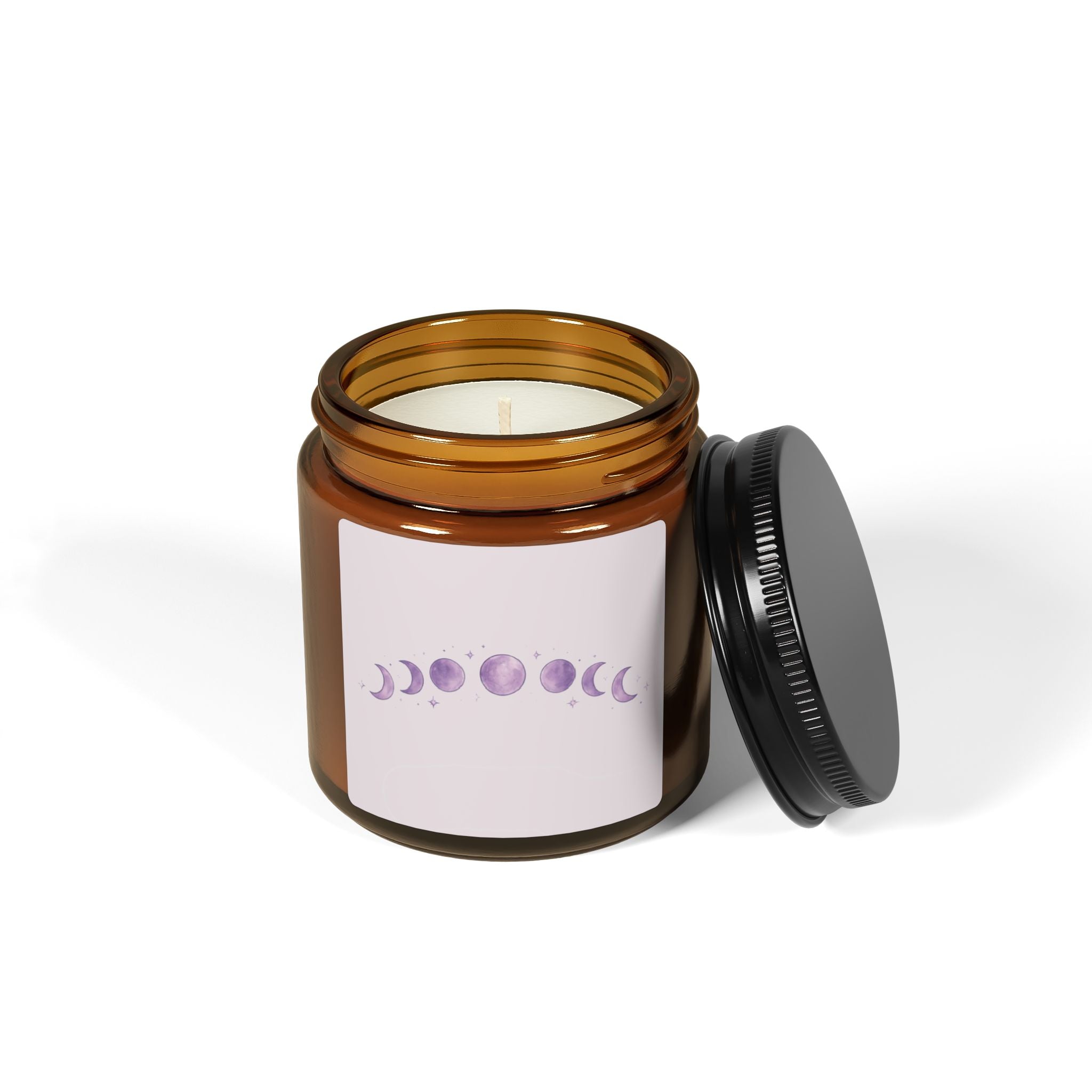 Moon Soy Candle — Amber Jar Aromatherapy Candle